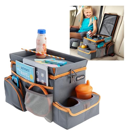 High Road CarHop Car Organizer for Kids and Passenger Seat Organizer for Adults - Road Trip Cooler with Car Cup Holder Tray and 6 Organization and Storage Pockets - Image 1