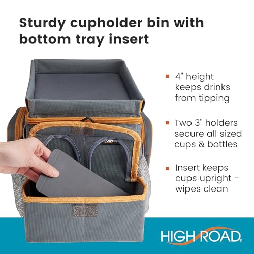 High Road CarHop Car Organizer for Kids and Passenger Seat Organizer for Adults - Road Trip Cooler with Car Cup Holder Tray and 6 Organization and Storage Pockets - Image 5