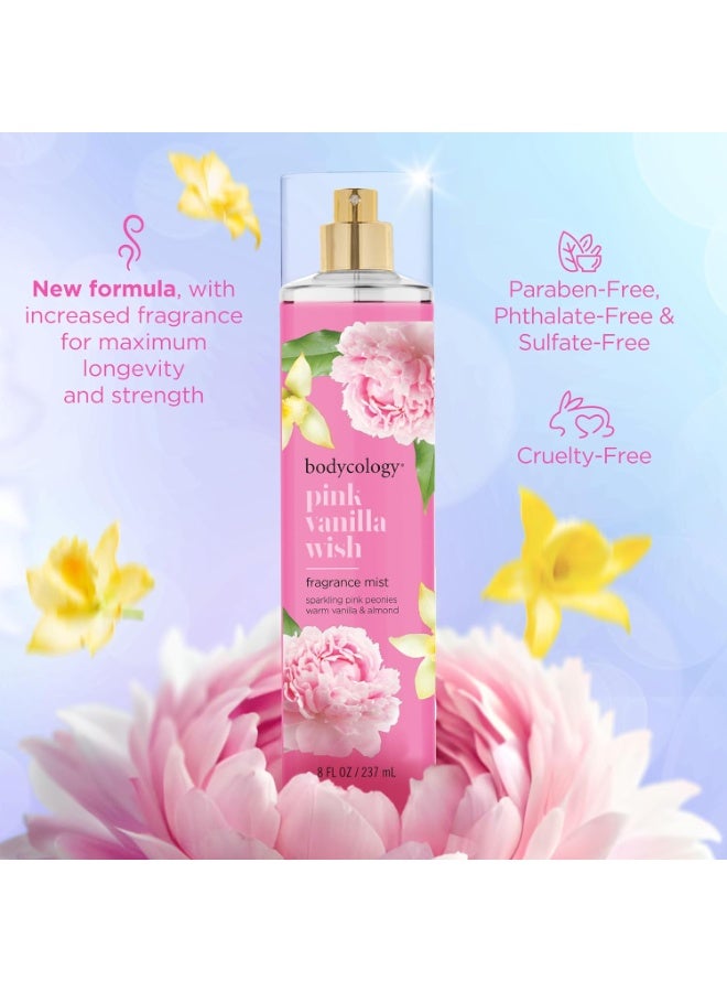 Bodycology Bodycology Long-Lasting Fragrance Body Mist, Pink Vanilla Wish, 8 fl oz - Image 4
