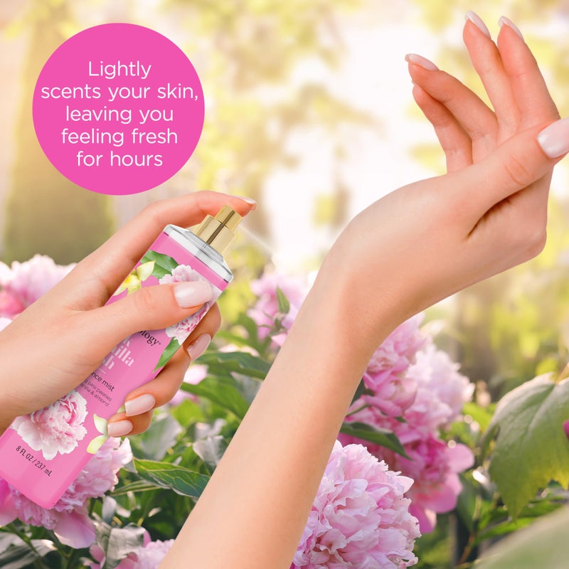 Bodycology باديكولوجي رذاذ الجسم المعطر طويل الأمد، رغبة الفانيليا الوردية، 8 أونصة سائلة - Image 3