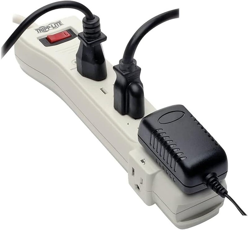 TRIPPLITE شريط الطاقة إيتون سلسلة SUPER7 مع قابس مسطح، 7 مآخذ، سلك تمديد بطول 7 أقدام، 2160 جول، معتمد من UL، أبيض، ضمان مدى الحياة من الشركة المصنعة وتأمين بقيمة 75,000 دولار - Image 5