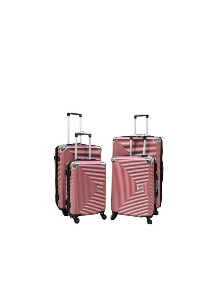 Unbreakable wheeled suitcases with TSA lock, 4 silent spinner wheels, expandable double zipper - ABS (Acrylonitrile Butadiene Styrene), sizes 32, 28, 24, and 20, color: Cashmere Yellow