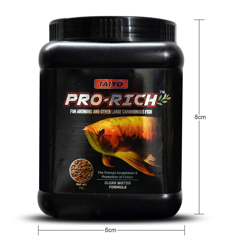 TAIYO تايو برو ريتش لأسماك الأروانا والأسماك الكبيرة آكلة اللحوم الأخرى، 60 جرام (عبوة من 2) - Image 2