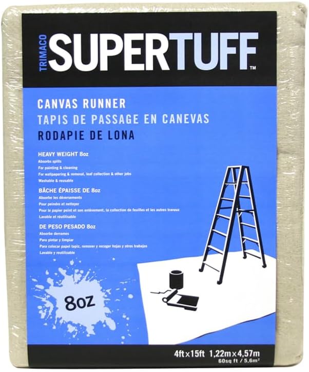 Trimaco SuperTuff 4 ft W x 15 ft L Canvas Runner 1 pk - Image 2