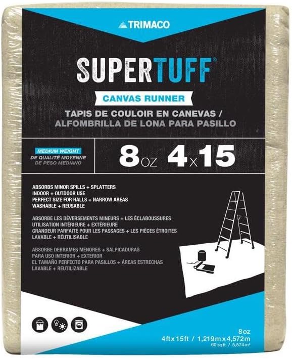 Trimaco SuperTuff 4 ft W x 15 ft L Canvas Runner 1 pk - Image 1