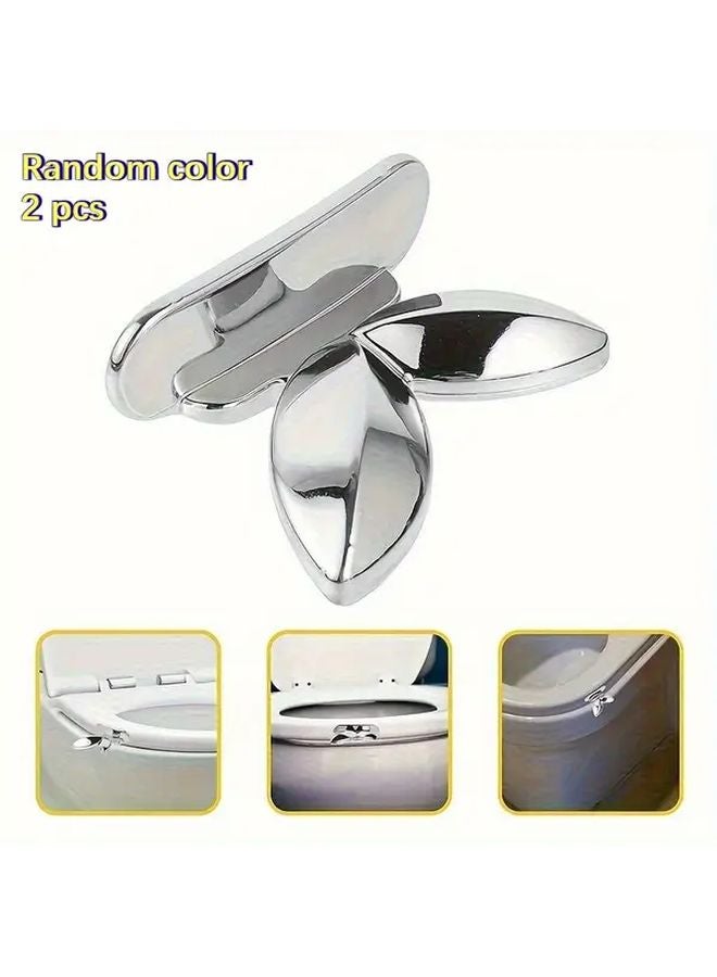 2 Pcs Toilet Seat Lifter Set Random Colors Anti Dirty Handle Easy Lift Design - Image 3
