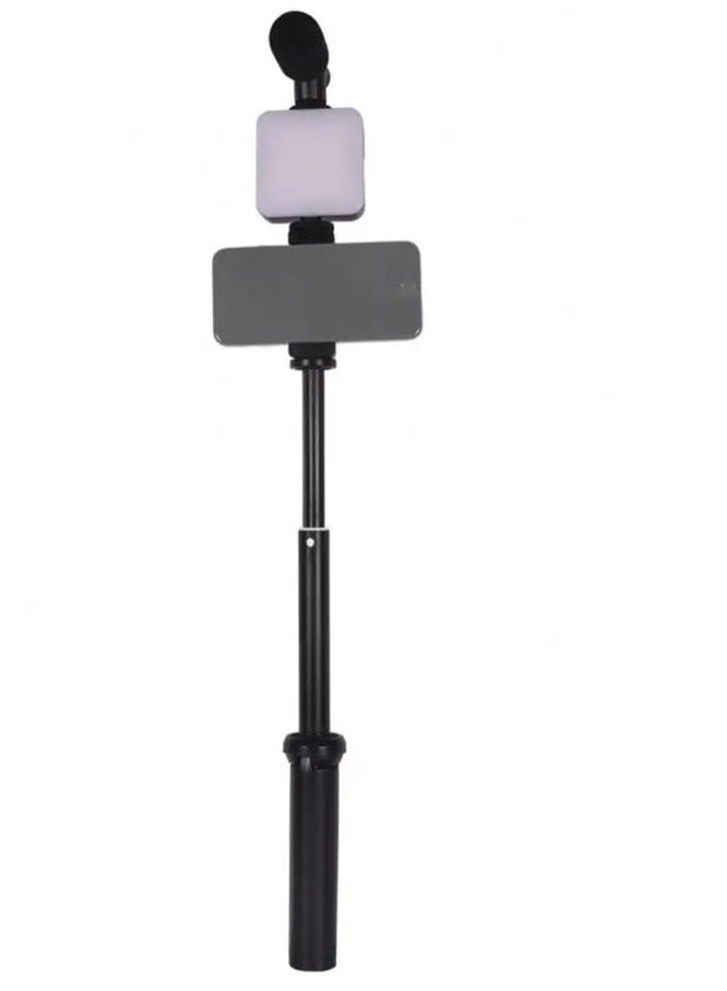 W020 AY-49T Flexible Phone Tripod with Microphone Filling Light Selfie Vlogging Kit - Image 3