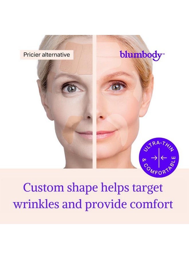 BLUMBODY Face & Forehead Wrinkle Patches - Anti Wrinkle Facial Patches to Smooth Eye, Mouth, Forehead Wrinkles - Non-Silicone Face Tape for Fine Wrinkles between Eyes & Face - Patches (30 day supply)