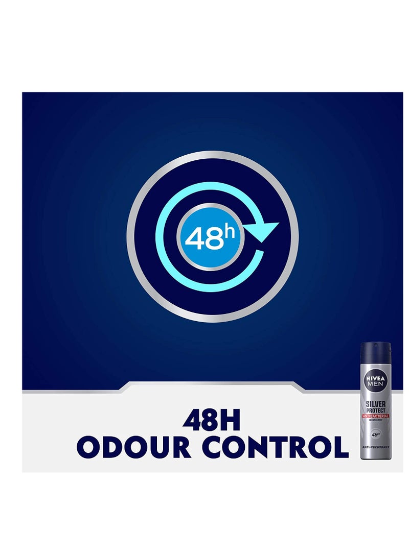 Nivea NIVEA Men Silver Protect Deodorant Spray 150ml - Image 3