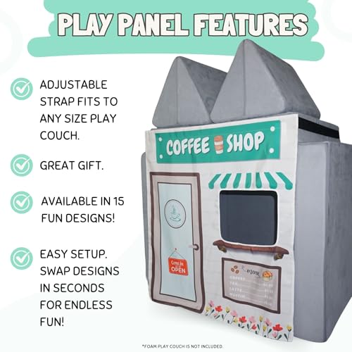 Couch Swag Play Panel for Childrens Foam Sofa Kids Couch (Coffee Shop) - Image 2