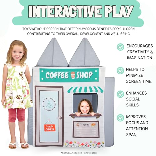 Couch Swag Play Panel for Childrens Foam Sofa Kids Couch (Coffee Shop) - Image 3