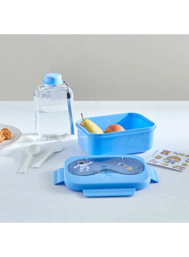 Home Box Neo Unicorn 4-Piece Lunch Box and Bottle Set with Spoon and Fork 550 ml