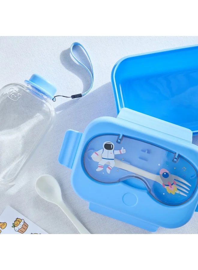 Home Box Neo Unicorn 4-Piece Lunch Box and Bottle Set with Spoon and Fork 550 ml