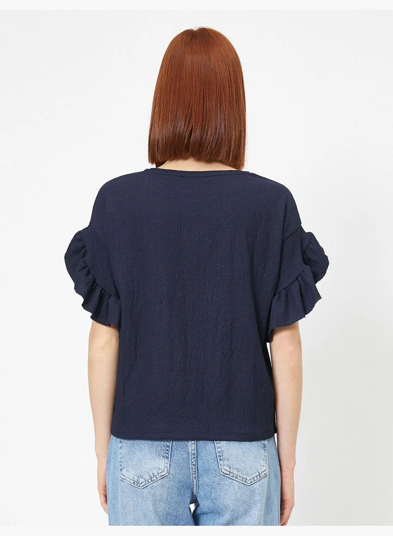 KOTON Frill Detailed T-Shirt