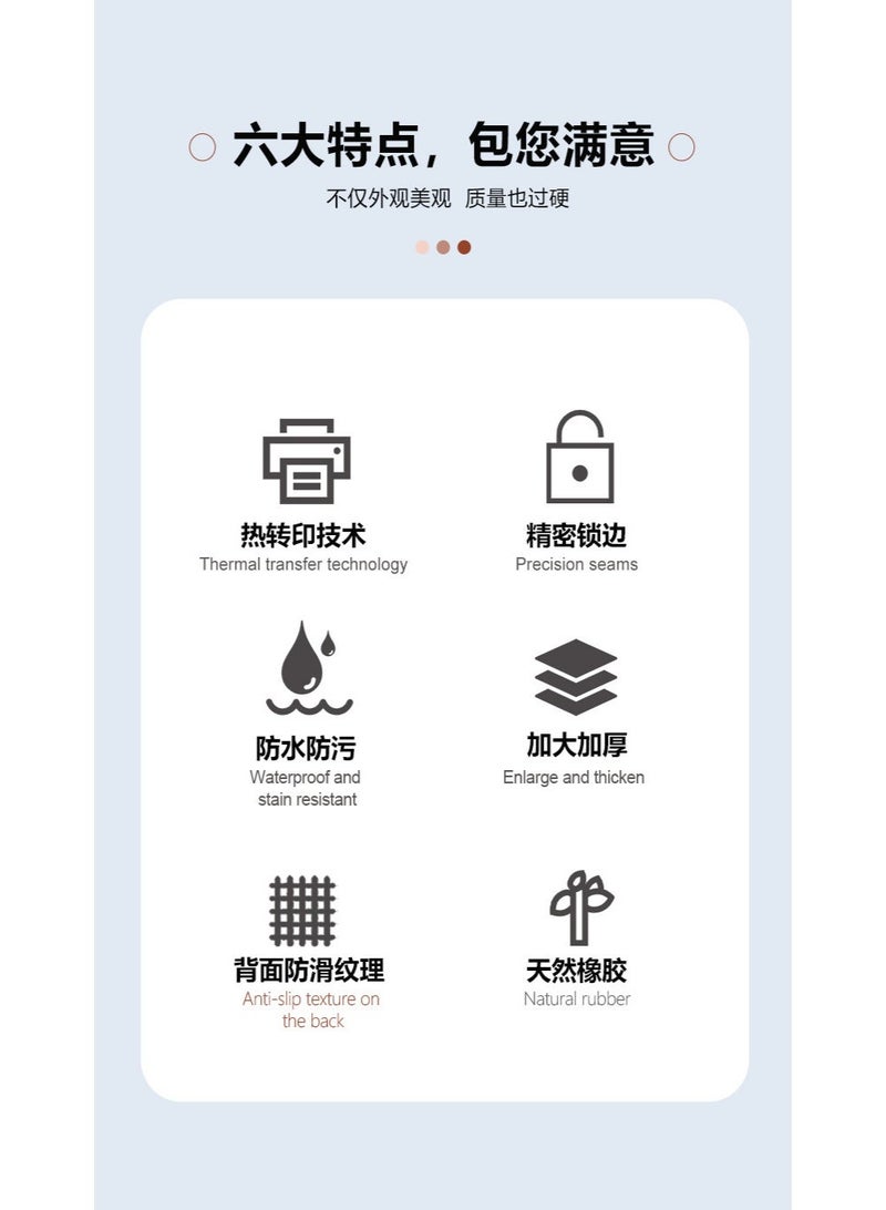 ماوس باد بنمط هندسي بسيط | للألعاب أو المكتب | حجم كبير جداً ومقاوم للبقع | سجادة مكتب بخطوط هندسية - Image 4