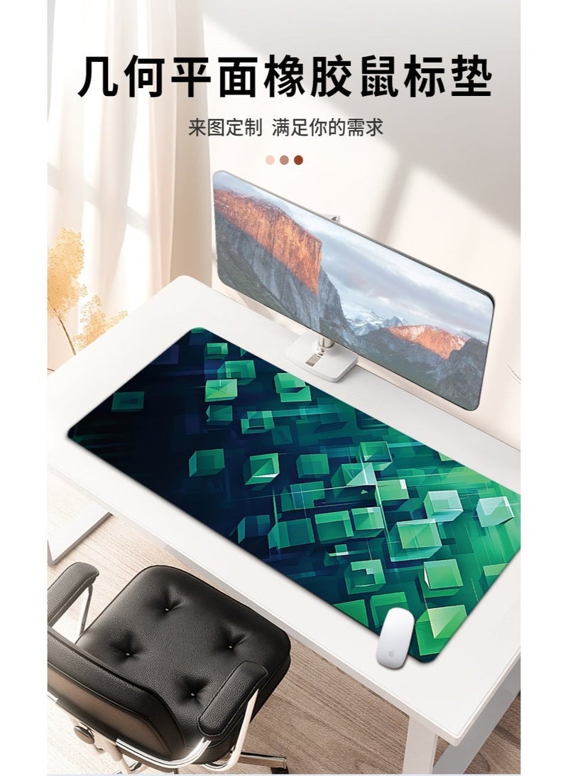 ماوس باد بنمط هندسي بسيط | للألعاب أو المكتب | حجم كبير جداً ومقاوم للبقع | سجادة مكتب بخطوط هندسية - Image 2