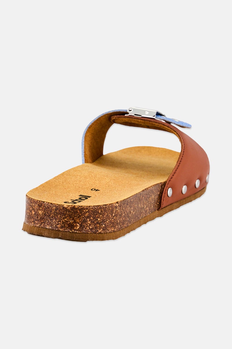 Scholl Women Pescura Flat Cork Slip On Sandals, Multicolor - Image 2