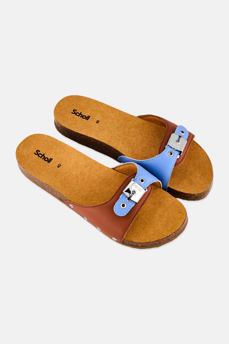 Scholl Women Pescura Flat Cork Slip On Sandals, Multicolor - Image 3