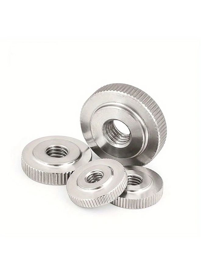 6pcs M6 Stainless Steel Knurled Hand Nuts GB807 Flat Head Thin Metal Nuts Industrial - Image 2