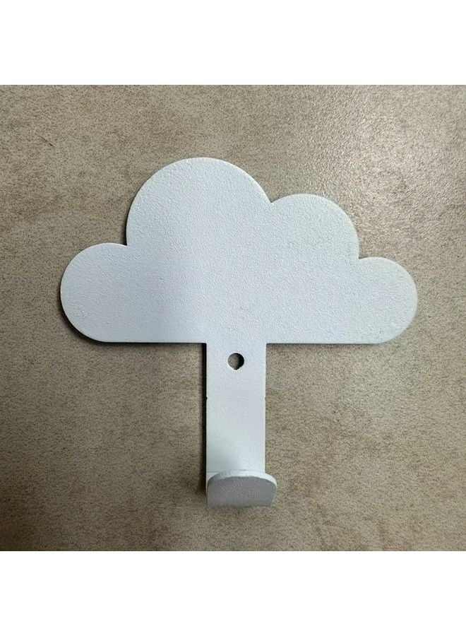 قطعة واحدة خطاف مفاتيح أبيض بدون حفر للحائط - مناسب للأبواب والمطابخ والحمامات - يحمل الملابس والمناشف - Image 1