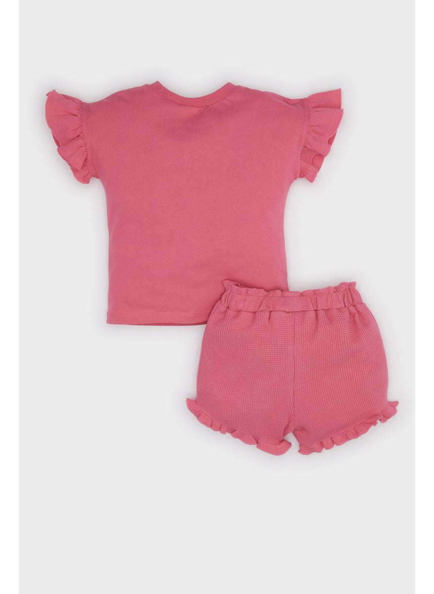 DeFacto Baby Girl 2 piece Regular Fit Crew Neck Barbie Licensed Set  - Image 2