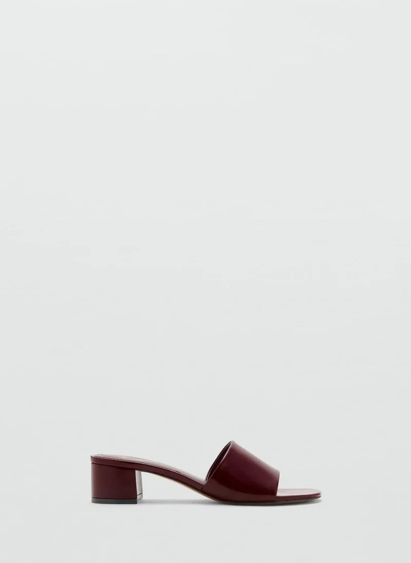 MANGO Block-Heel Sandals With Strap
