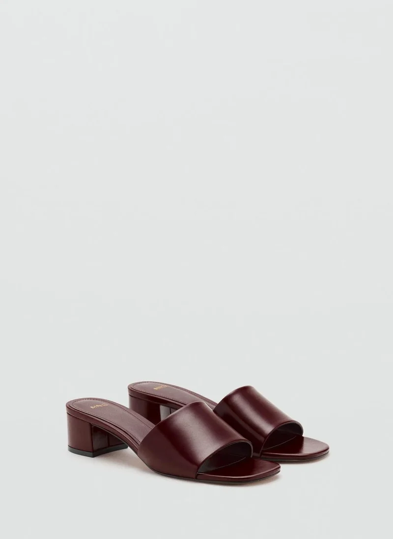 MANGO Block-Heel Sandals With Strap