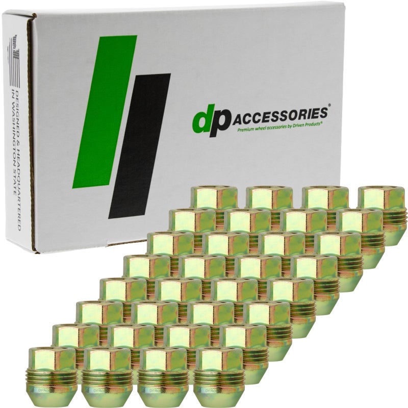 صواميل زنك DPAccessories متوافقة بديلة لشيفروليه GMC 9595175 9591772 9598178 لعجلات الألمنيوم الأصلية مجموعة من 32
