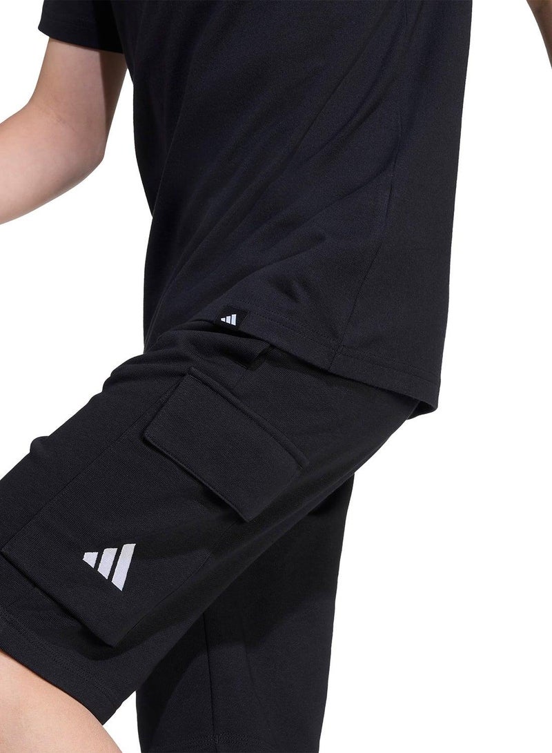 اديداس تي شيرت تدريب جرافيتي جيه أسود للأطفال من - سنوات - Image 4