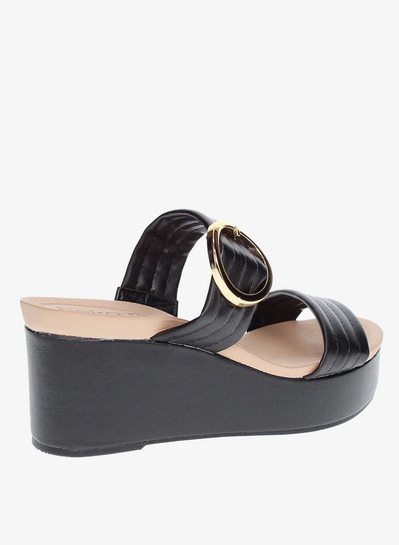 Beira Rio Black Wedge Sandals for Women – Stylish Wedge Heel Sandals for Girls & Daily Wear for Women | Best Price UAE