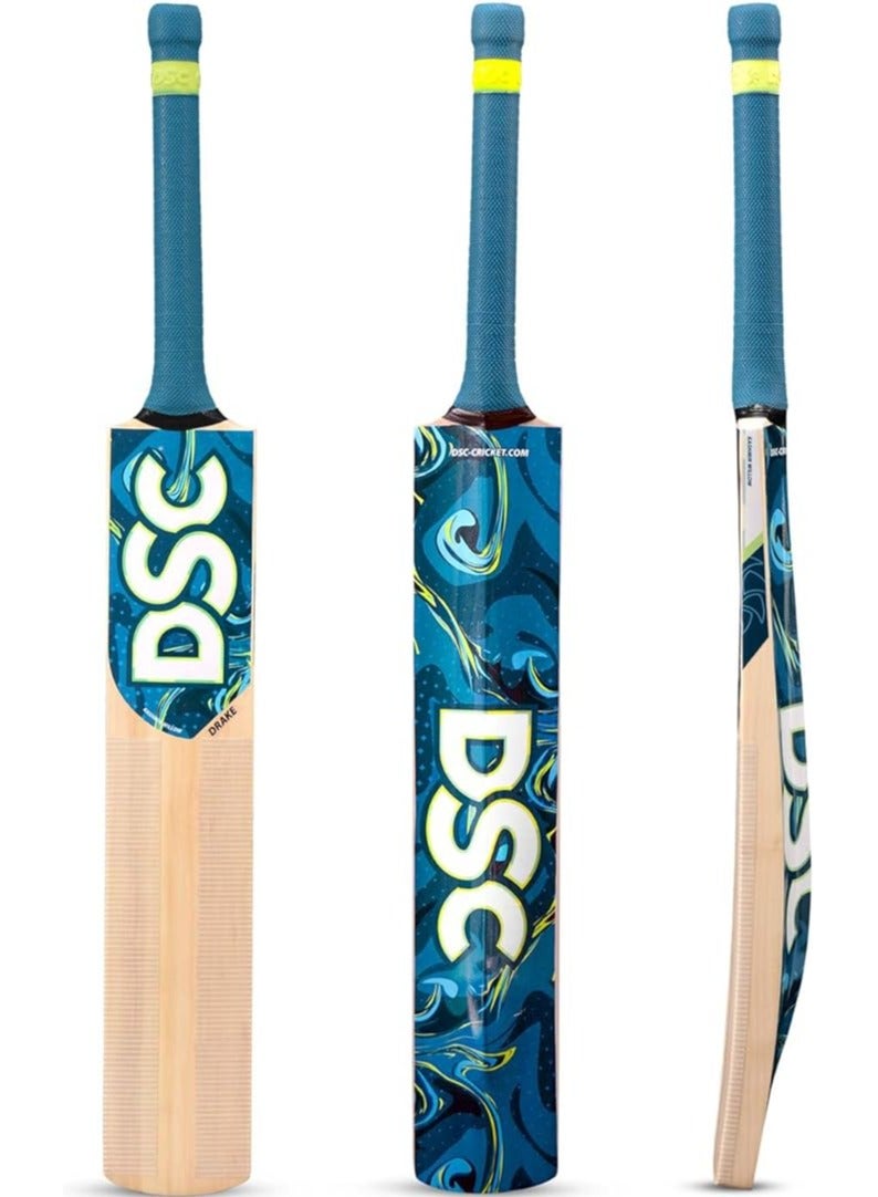 DSC Drake Cricket Bat (Size - 3) | Material: Kashmir Willow | Lightweight | Free Cover | Ready to play | For Intermediate Player - Image 2