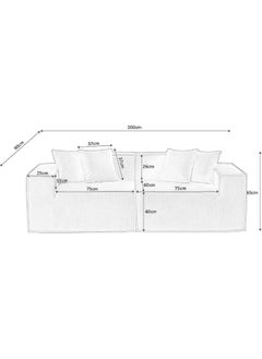 Poppins Home Versatile Modular L-Shaped 3-Seater Fabric Sofa with Ottoman, Assembly Free Design  - Image 2