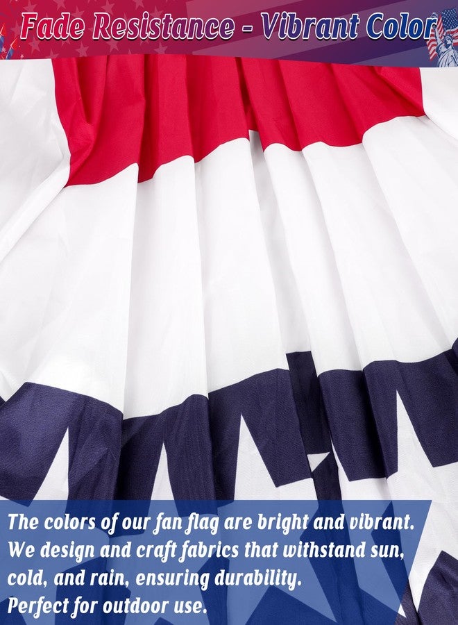 Heartome 2 x 4 FT 4th of July Decorations, 4PCS 4th of July Pleated Flag - Image 3