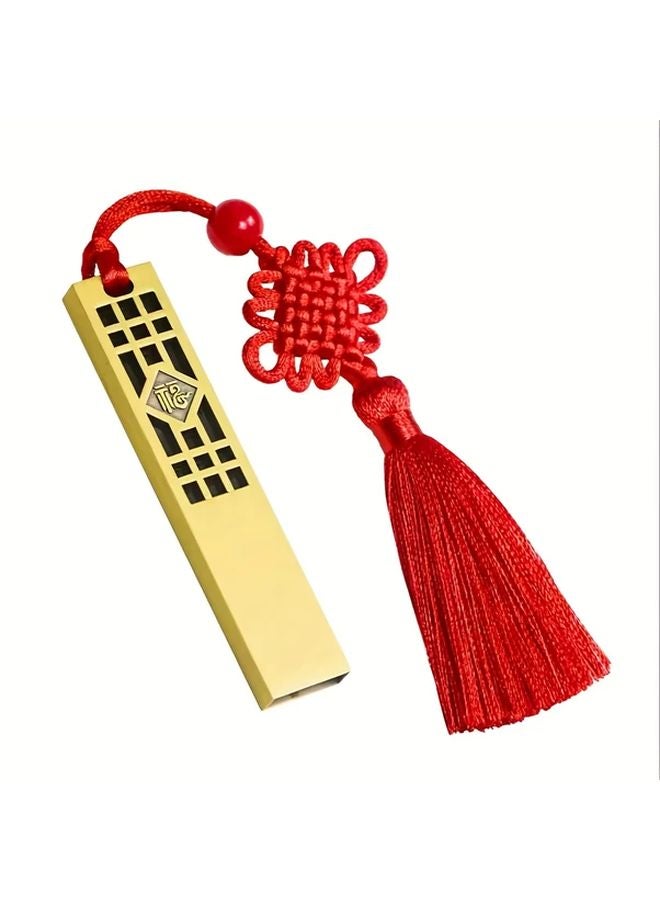 Lansten 128GB USB 3 1 Flash Drive Metal Memory Stick With Red Tassel High Speed Data Storage - Image 2