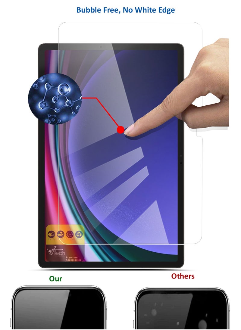دبليو تيك سامسونج جالاكسي تاب S9 Plus / S9+ 5G 12.4 بوصة 2023 - واقي شاشة زجاجي 9H الترا اتش دي (TSG9CN) - شفاف  - Image 2
