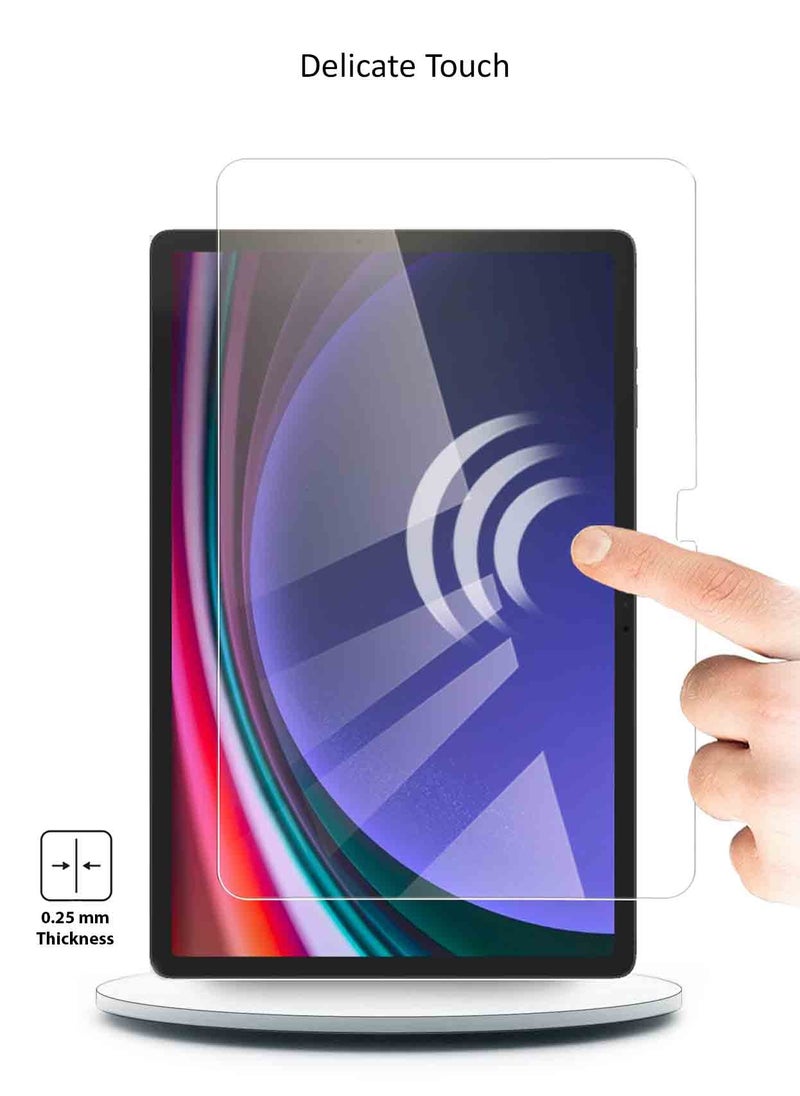 دبليو تيك سامسونج جالاكسي تاب S9 Plus / S9+ 5G 12.4 بوصة 2023 - واقي شاشة زجاجي 9H الترا اتش دي (TSG9CN) - شفاف  - Image 4