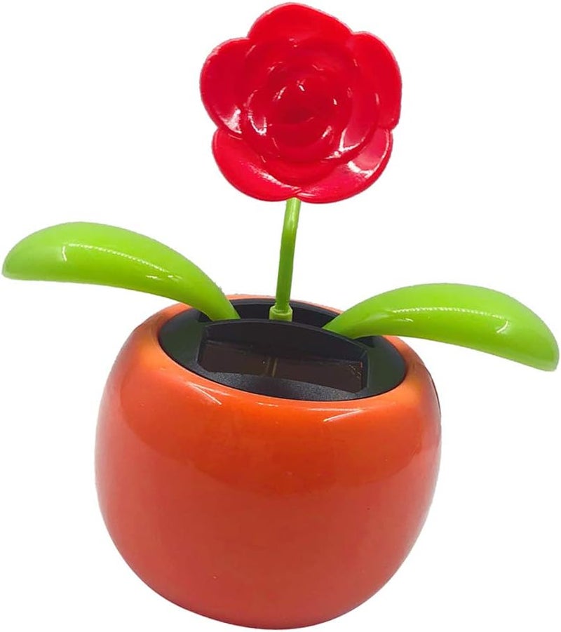 klarako Assorted Colorful Flowerpots Solar Toy, Holiday Birthday Gift Car Dashboard Home Decor, Bobble Plant Solar Toy  Daisy, 10.5x6.5x11.3cm - Image 1