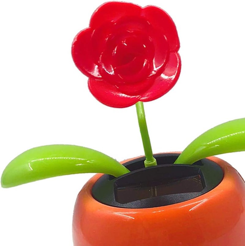 klarako Assorted Colorful Flowerpots Solar Toy, Holiday Birthday Gift Car Dashboard Home Decor, Bobble Plant Solar Toy  Daisy, 10.5x6.5x11.3cm - Image 5