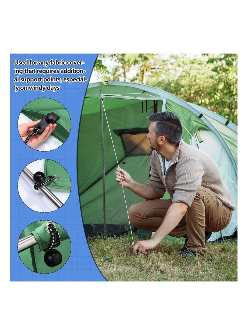 Excefore - Tarp Clips and Ball Bungee Cords, 40 Pcs Tarp Clamps Heavy Duty Lock Grip, Shark Tent Fasteners Clips,  Pool Awning Cover Bungee Cord Clip, Car Cover Clamp, Clamp for Outdoor Tent(Black) - Image 1