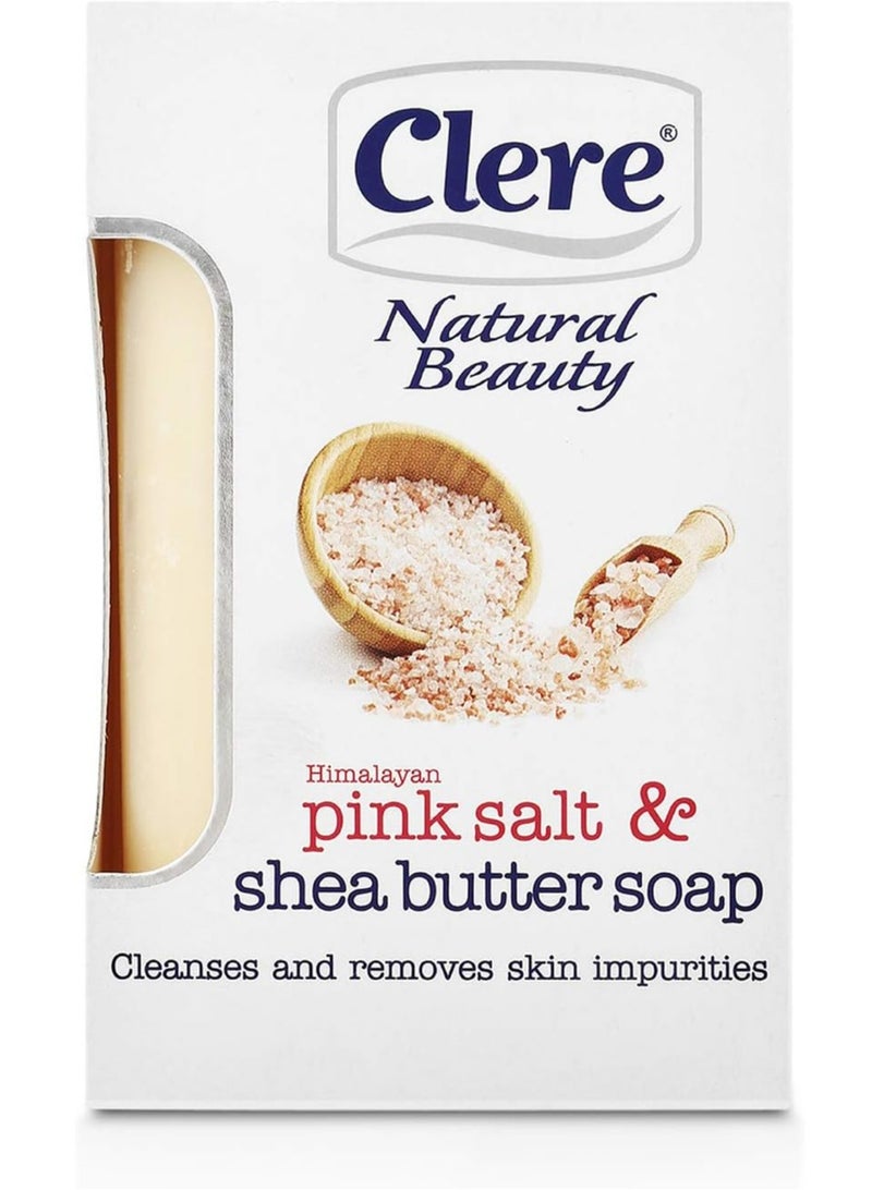 CLERE Natural Beauty Himalayan Pink Salt And Shea Butter Soap 150g - Image 1