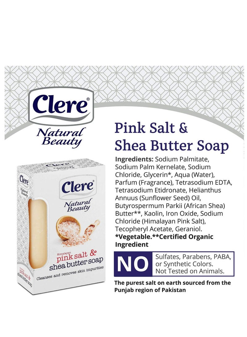 CLERE Natural Beauty Himalayan Pink Salt And Shea Butter Soap 150g - Image 2