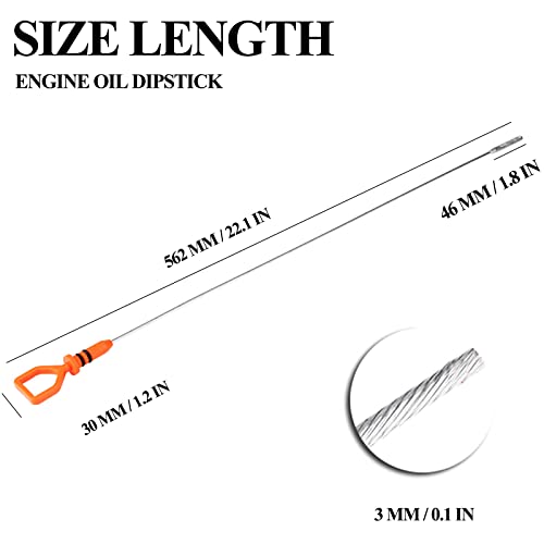 E-Vniko Engine Oil Dipstick Level Dip Stick Compatible with Honda Accord Odyssey Acura RDX MDX RL TL Replace Dipstick 15650RCAA02 - Image 3