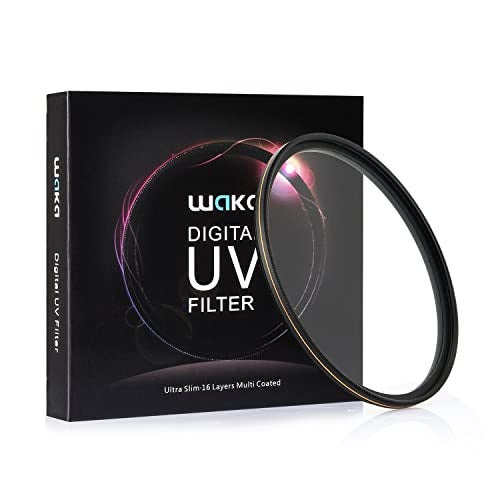 waka 49mm MC UV Filter - Ultra Slim 16 Layers Multi Coated Ultraviolet Protection Lens Filter for Canon Nikon Sony DSLR Camera Lens - Image 1