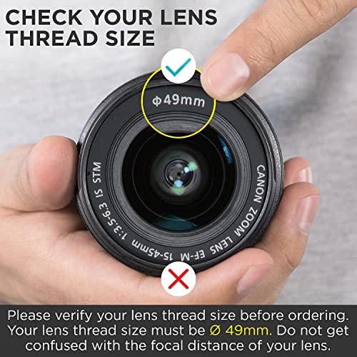 waka 49mm MC UV Filter - Ultra Slim 16 Layers Multi Coated Ultraviolet Protection Lens Filter for Canon Nikon Sony DSLR Camera Lens - Image 2
