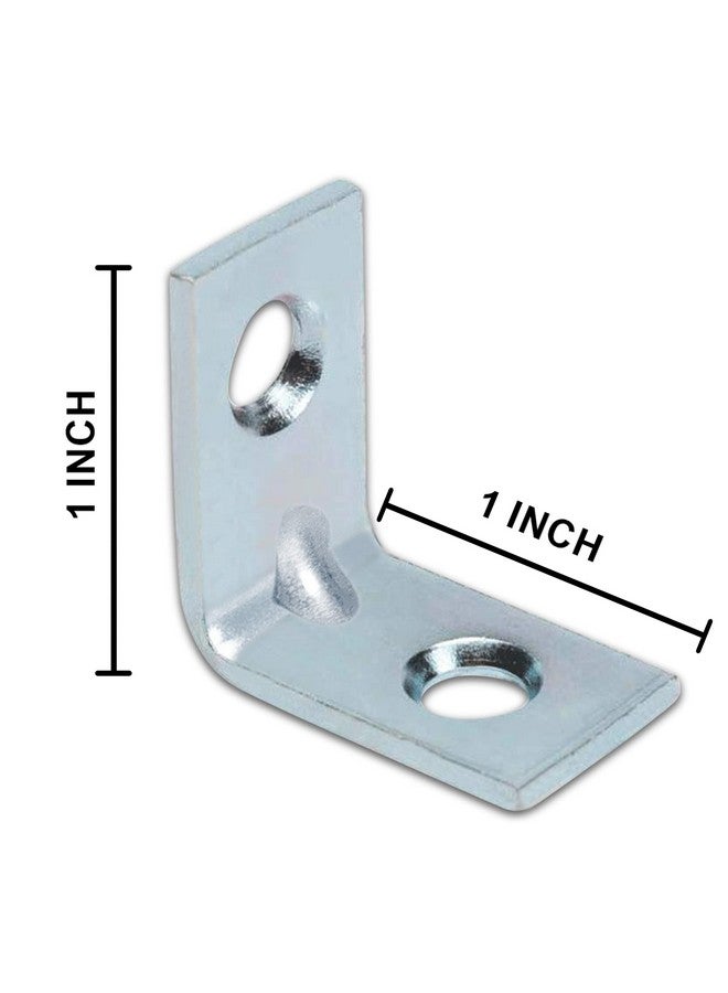 Impex IMPEX Angle Bracket for Reinforcing Chairs/Tables - Shelf bracket 25mmx25mm Zinc Plated L Shape Bracket for Solid Shelf Support Joint Right Corner Brace (1 x 1 Inch, Pack of 24 Pieces) - Image 5