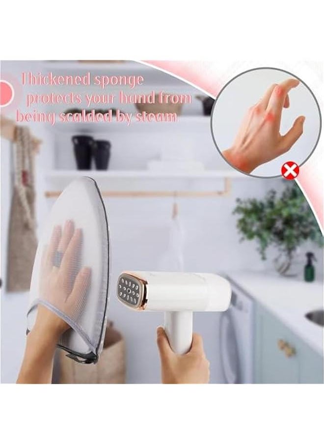 HOOKOR Garment Steamer Ironing Gloves Anti Steam Glove Heat Resistant Garment Steamer Mitt, Garment Steamer Accessories for Clothes (Grey Star)  - Image 5