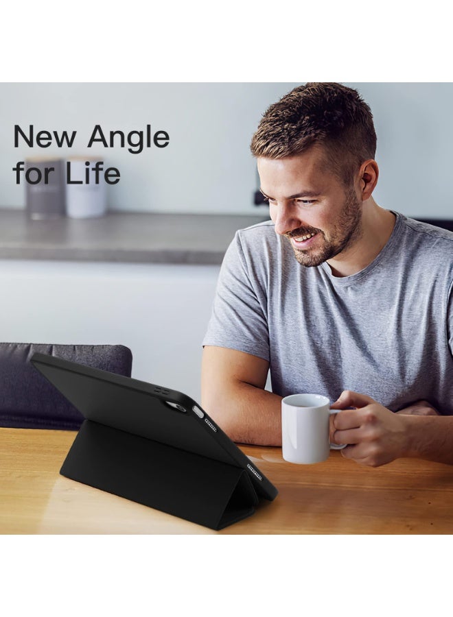 for HUAWEI MatePad Pro 12.2 (2024)Case Cover,（Not for 2025） Auto Wake/Sleep, Comfortable Skin Touch, Slim Trifold Stand Protective Cover with Soft TPU Back, Black - Image 2