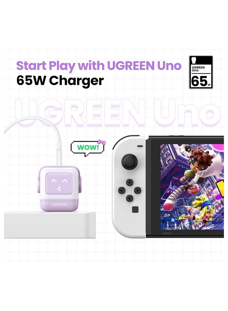 UGREEN Nexode RG 65W 3-Port GaN Fast Charger EU Purple - Image 2
