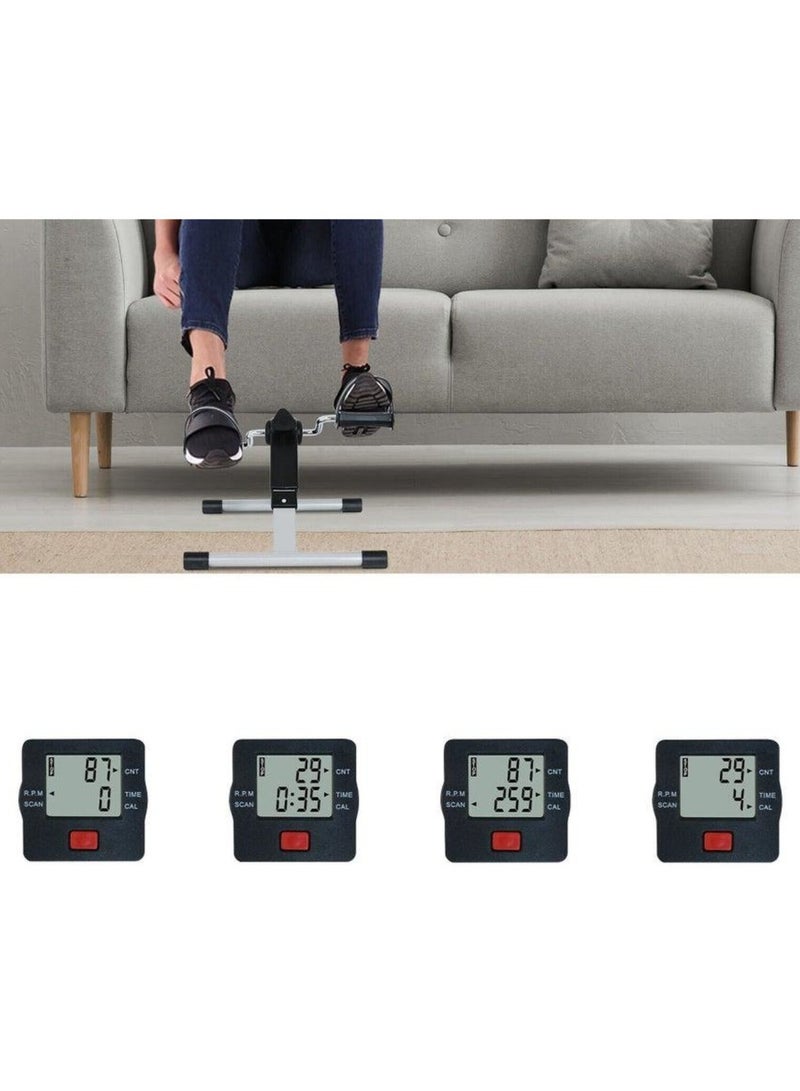 DIGI CORE Mini Cycle Pedal Exerciser with Adjustable Resistance & Digital Display, Foldable Mini Exercise Bike for Light Leg & Arm Workout, Physiotherapy, Home and Office Fitness, Portable Under Desk Pedal Machine - Image 3