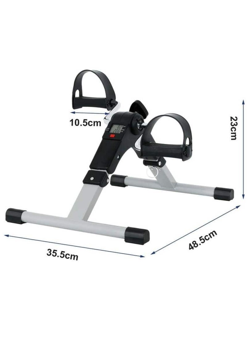 DIGI CORE Mini Cycle Pedal Exerciser with Adjustable Resistance & Digital Display, Foldable Mini Exercise Bike for Light Leg & Arm Workout, Physiotherapy, Home and Office Fitness, Portable Under Desk Pedal Machine - Image 2